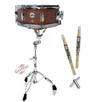 GRIFFIN Snare Drum Package with Snare Stand, 2 Pairs of Drum Sticks & Drum Key | Snare Kit with Poplar Wood Shell 14