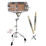 GRIFFIN Snare Drum Kit with Snare Stand, 2 Pairs of Maple Drum Sticks & Drum Key | Wood Shell Drum Set, Percussion Musical Instrument Practice Package
