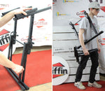 Guitar Combo Amplifier Stand by GRIFFIN - Low Profile Pro-Audio Amp Tilt Back Mount Stand for Speaker Cabinet - PA Speaker Karaoke Monitor Holder