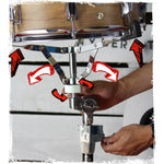 Premium Snare Drum Stand by GRIFFIN - Double Braced Heavy-Duty Weight Mount for Snares, Tom Drums & Adjustable Practice Pad - Percussion Hardware Kit