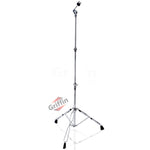 Straight Cymbal Stand by GRIFFIN - Deluxe Percussion Drum Hardware Set for Mounting Medium-Duty Crash, Ride & Splash Cymbals - Double Braced Legs