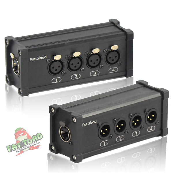 4 Channel DMX Hub Over Network Signal XLR Cable Extender