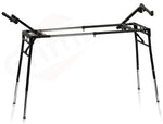 GRIFFIN 2-Tier DJ Coffin Workstation Stand - Double Table Top Keyboard & Laptop Holder - Duel Level Digital Piano Rack Mount Platform for Studio Mixer