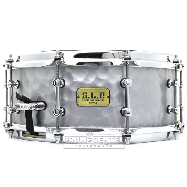 Tama SLP Vintage Hammered Steel Snare Drum 14x5.5 - GeekStands.com