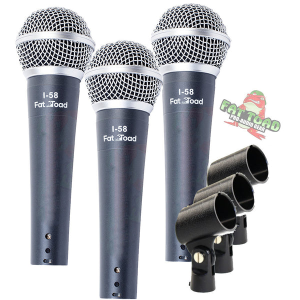 Pro-Audio Recording Microphones  Dynamic Mic Pack of 3 