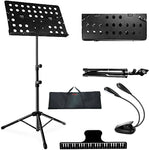 Sheet Music Stand-Metal with Light, Portable Violin Guitar