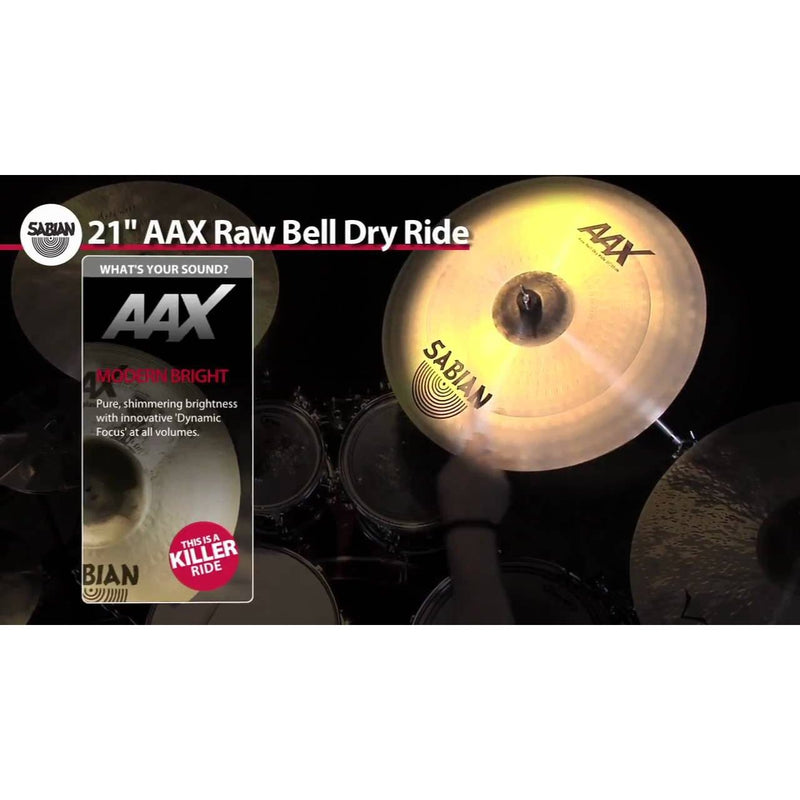 Sabian AAX Raw Bell Dry Ride Cymbal 21"
