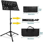 Sheet Music Stand-Metal with Light, Portable Violin Guitar
