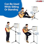 Sheet Music Stand With Mic Stand Holder - 3 IN 1 Professional