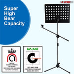 Sheet Music Stand With Mic Stand Holder - 3 IN 1 Professional