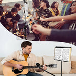 Sheet Music Stand With Mic Stand Holder - 3 IN 1 Professional