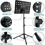 Sheet Music Stand-Metal with Light, Portable Violin Guitar