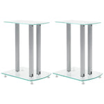 Aluminum Speaker Stands 2 pcs Transparent Safety Glass