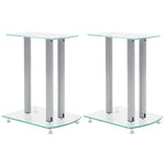 Aluminum Speaker Stands 2 pcs Transparent Safety Glass