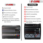 Audio Mixer 12 Channel DJ Equipment Sound Board MX 12CH L