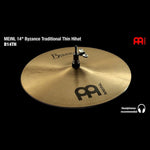 Meinl Byzance Traditional Thin Hi Hat Cymbals 14