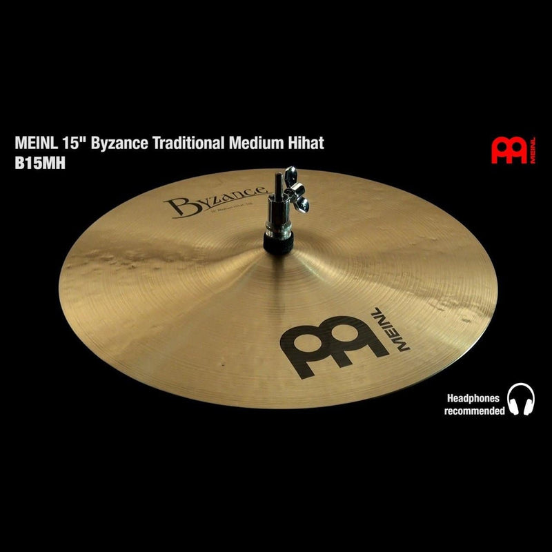 Meinl Byzance Traditional Medium Hi Hat Cymbals 15