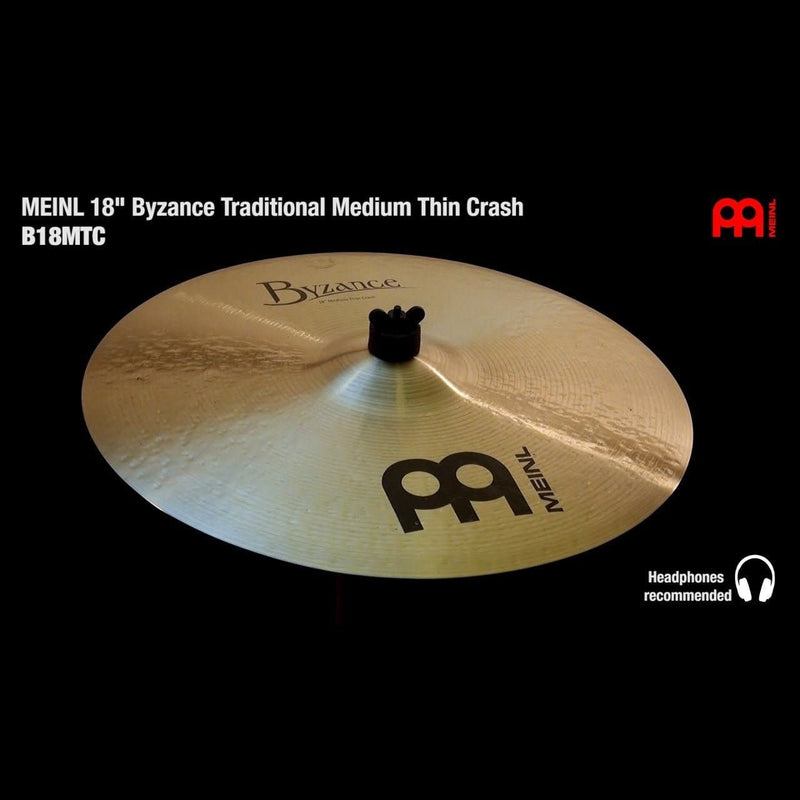 Meinl Byzance Traditional Medium Thin Crash Cymbal 18