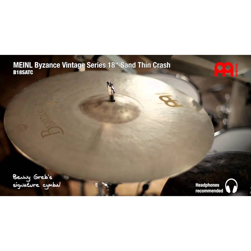 Meinl Byzance Vintage Sand Thin Crash Cymbal 18