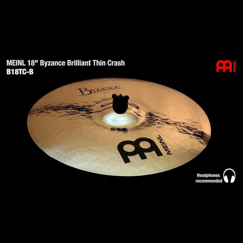 Meinl Byzance Brilliant Thin Crash Cymbal 18