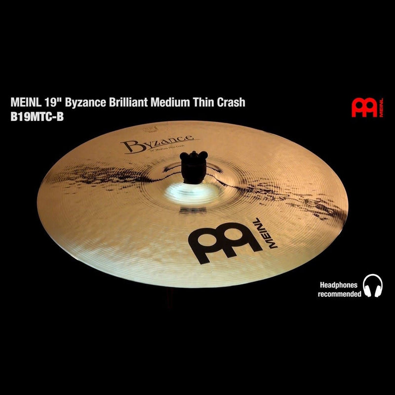 Meinl Byzance Brilliant Medium Thin Crash Cymbal 19