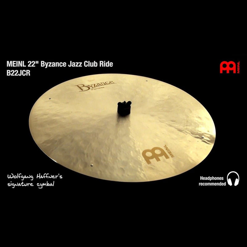 Meinl Byzance Jazz Club Sizzle Ride Cymbal 22