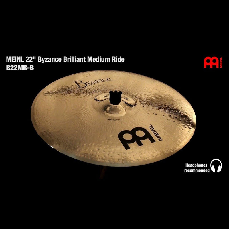 Meinl Byzance Brilliant Medium Ride Cymbal 22