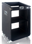 Ultimate Rackmount Studio Mixer Flight Road Case By GRIFFIN | 25U Mount Space Pro-Audio Amp Cabinet Travel Trunk For Music Gear Recording Equipment | Portable DJ Sound Booth Rack Stand Carpet PA Cart