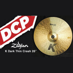 Zildjian K Dark Thin Crash Cymbal 20