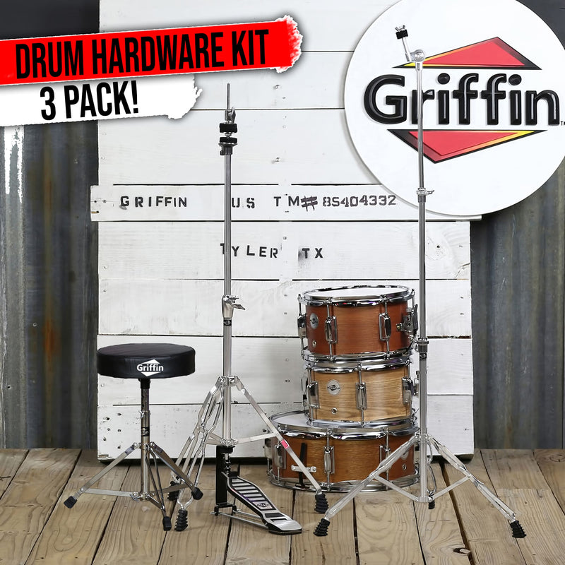 Cymbal-Stand-with-hihat-Stand-and-drum-throne