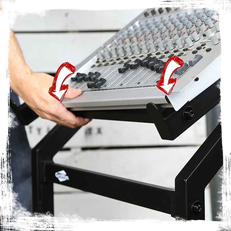 Studio Rack Mount Stand, Rolling Rackmount Mixer Case on Wheels ...