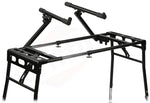GRIFFIN 2-Tier DJ Coffin Workstation Stand - Double Table Top Keyboard & Laptop Holder - Duel Level Digital Piano Rack Mount Platform for Studio Mixer