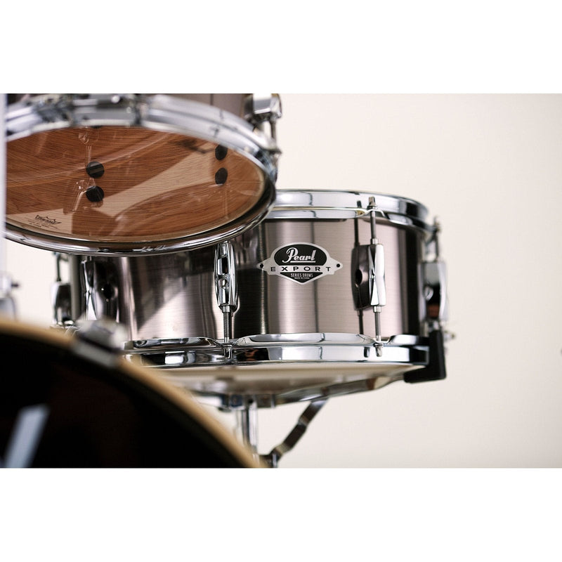 Pearl Snare Drums : Export Series 14x5.5 Snare Drum- Smokey Chrome