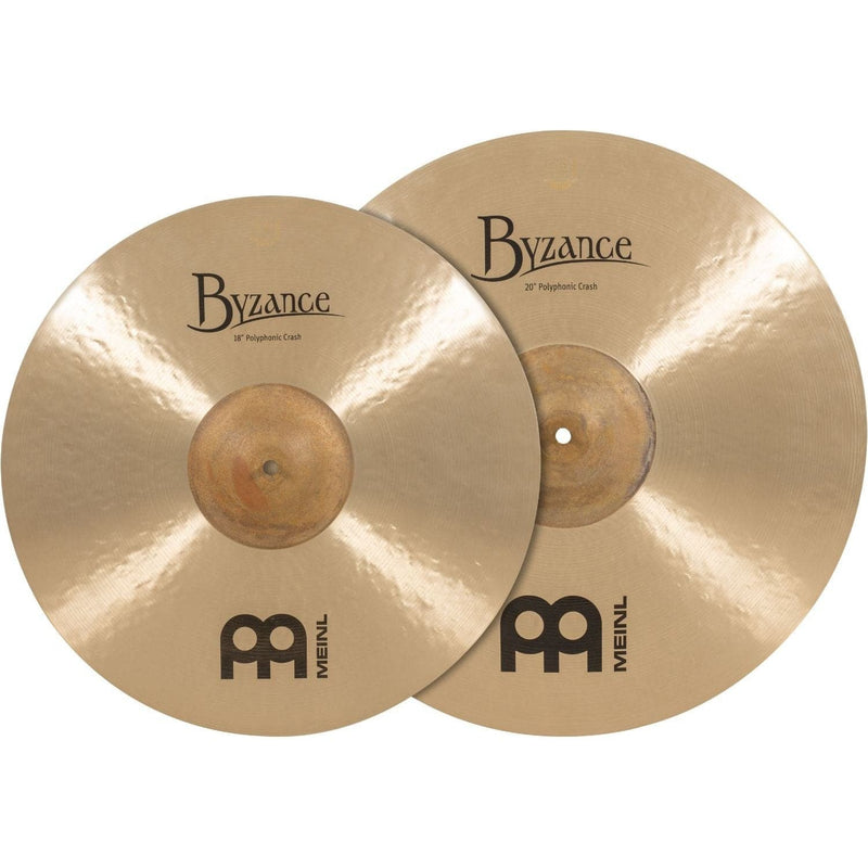 Meinl Byzance Matched Crash Cymbal Pack Polyphonic 18" & 20"