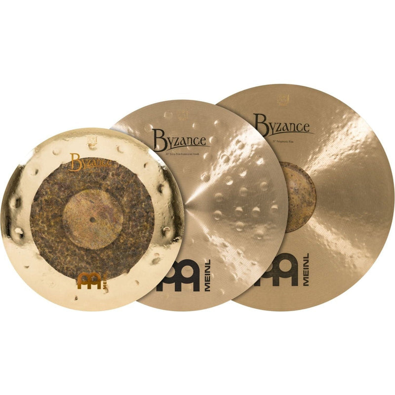 Meinl Byzance Mixed Crash/Ride Cymbal Pack Dual 18", Extra Thin Hammered 20", Polyphonic 21"