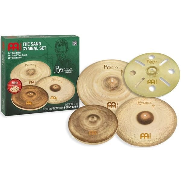 Meinl Byzance Vintage Benny Greb Sand Cymbal Set w/Free 16"