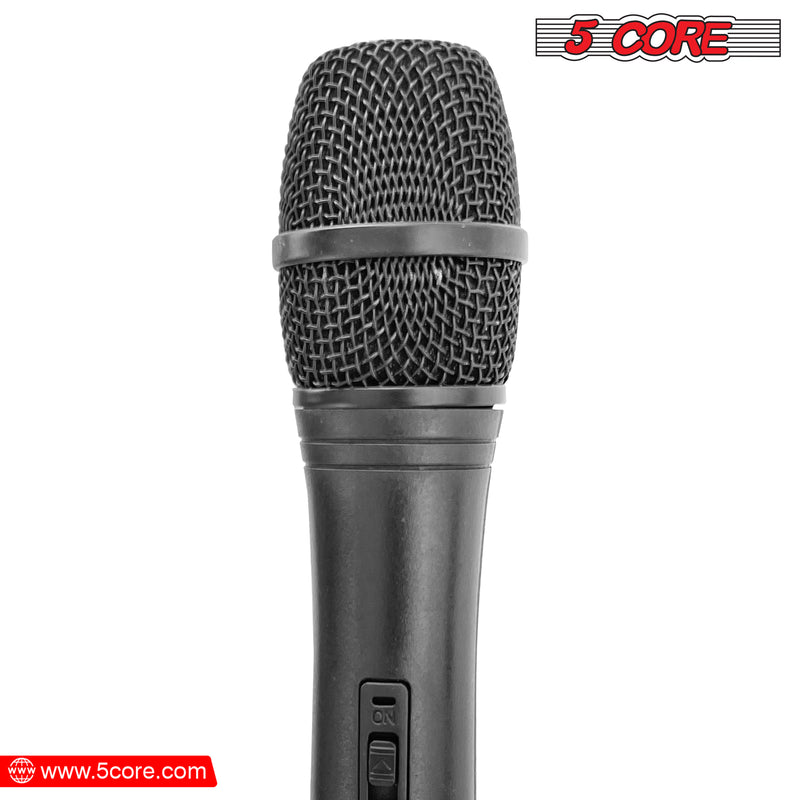 5Core VHF Dual Channel DIGITAL Wireless Microphone System Receiver &