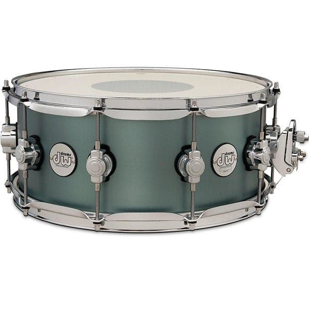 DW Design Snare Drum 14x6 Satin Sage Metallic