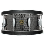 Gretsch Full Range Hammered Black Steel Snare14x6.5 w/Wood Hoops