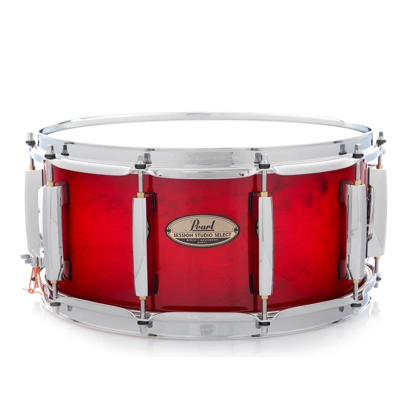 Pearl Session Studio Select 14x6.5 Snare Drum Antique Crimson Burst