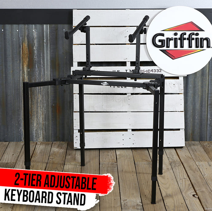 Double Keyboard Stand, Keyboard Holder Stand & Racks | GeekStands.com ...