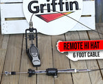 Remote Hi Hat Cymbal Stand - GRIFFIN Auxiliary Cable Foot Pedal Drum High HiHat