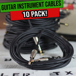Guitar Cables Instrument Cord - PACK 20FT Wire Recording Studio Amp 1/4 FAT TOAD