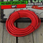 Speaker Cable 50ft Cord 1/4 Male Jack - FAT TOAD PA Pro-Audio Stage Studio Wires