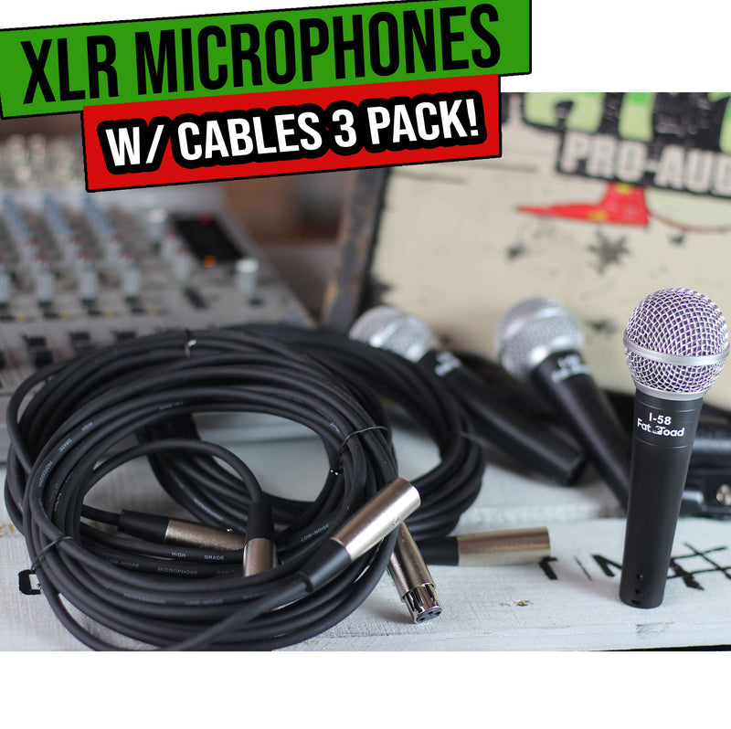Instrument Vocal Microphones -  Wired Singing Handheld Recording Studio Mic PACK