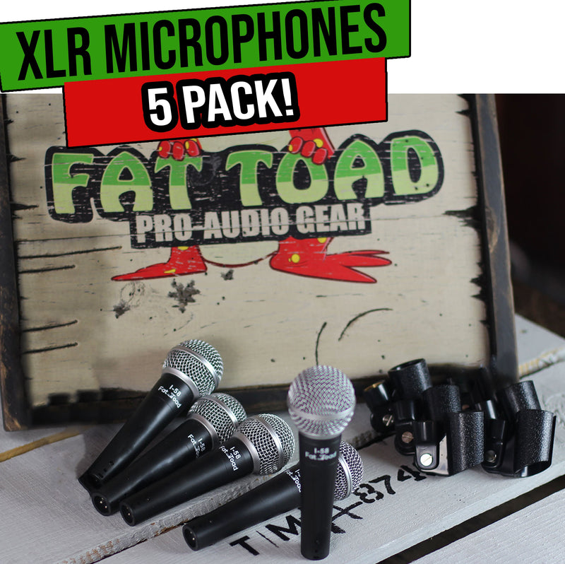 FAT TOAD Singing Vocal Studio Microphones - Handheld Karaoke Studio Mic PACKAGE