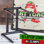 Folding DJ Laptop Stand - Computer Table Top PC Rack Clamp Mount Holder PA Gear