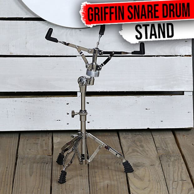 Snare Drum Stand - GRIFFIN Percussion Hardware Tom Holder Practice Pad Mount Key