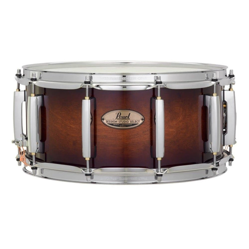 Pearl Session Studio Select 14x6.5 Snare Drum Gloss Barnwood Brown