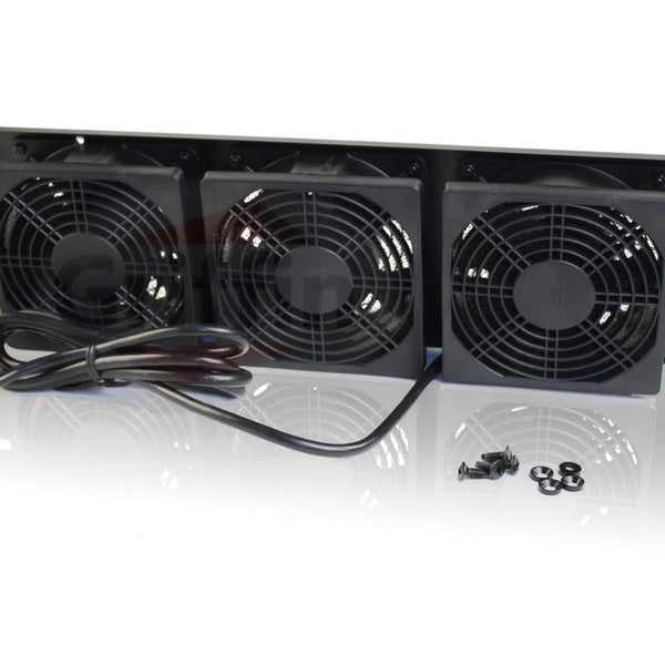 Rackmount Triple Cooling Fans | Rack Panel 3U for Studio - GeekStands.com